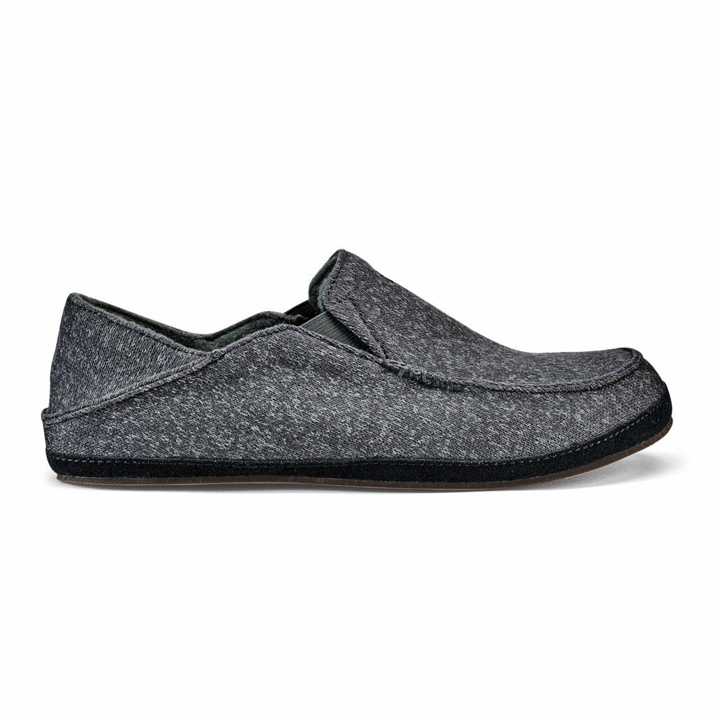 Zapatos Olukai Moloā Hulu - Pantuflas Hombre Grises 20564-320